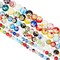 about 212~218 Pcs Handmade Flower Millefiori Lampwork Glass Beads 4mm 6mm 8mmm Round Glass Flower Beads 1mm Hole Loose Mixed Color Mosaic Beads for Jewelry Bracelet Necklace Making DIY Craft
